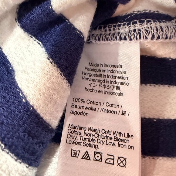 Textured camp-collar sweater-tee in stripe Medium NWT - Picture 5 of 5